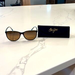 Maui Jim Polarized Cat Eye Brown Tortoise Frame Sunglasses with Brown Lenses